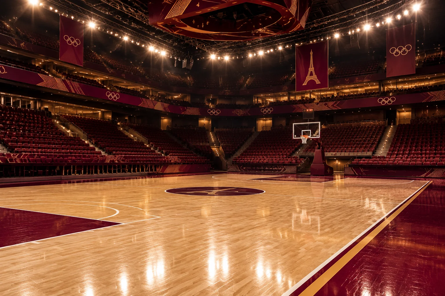Stade et atmosphère de basket à Paris