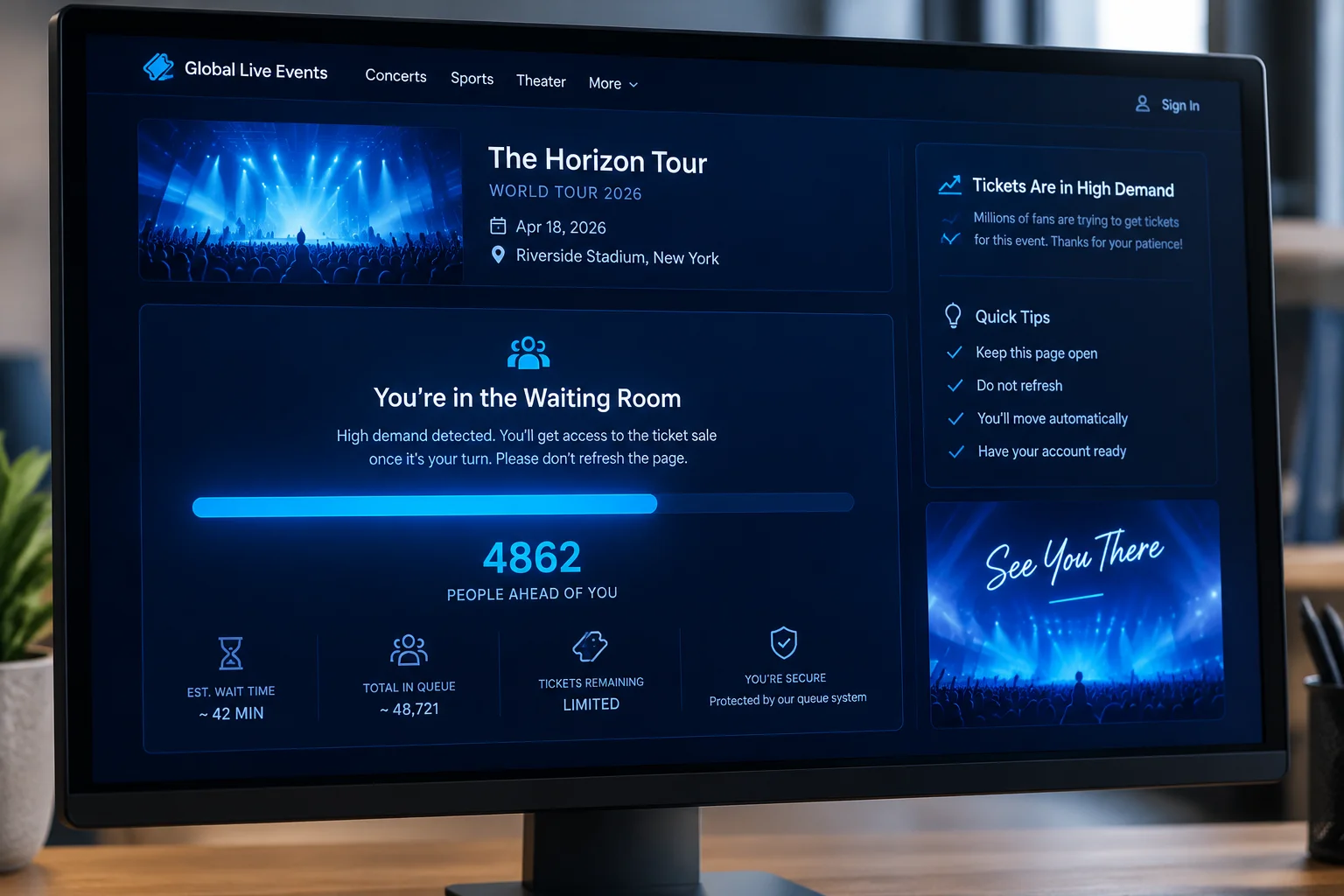 Ticketmaster France active la page d'atterrissage des billets